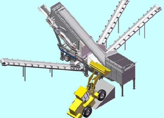 150t H Mobile Crusher Station Stone YG1548E57 PF1010